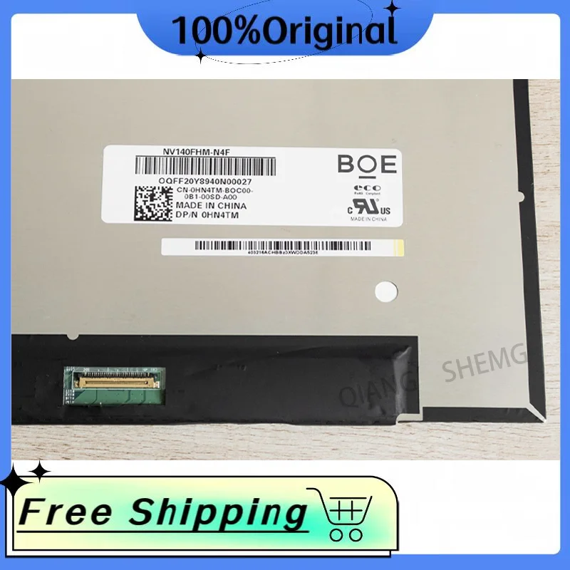 14'' Laptop FHD LCD Screen NV140FHM-N4U NV140FHM-N4F Fit B140HAN05.6 LP140WFA-SPM1 LP140WF9-SPD1 1920x1080 30Pins Display Matrix