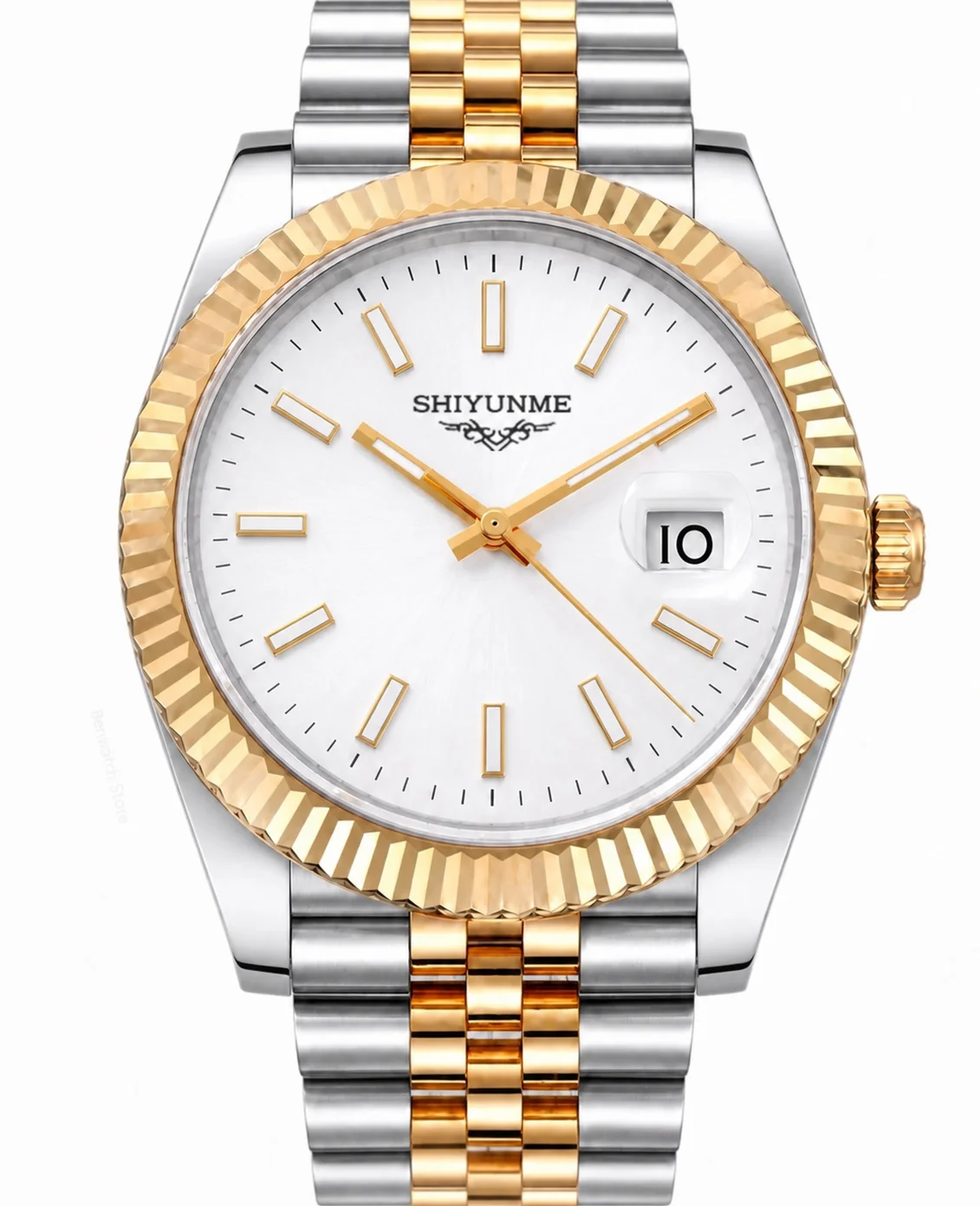 40 mm 904L Men's Stainless Steel Automatic Mechanical Watch with a Minimalist Dial, Full Functionality, and World Time