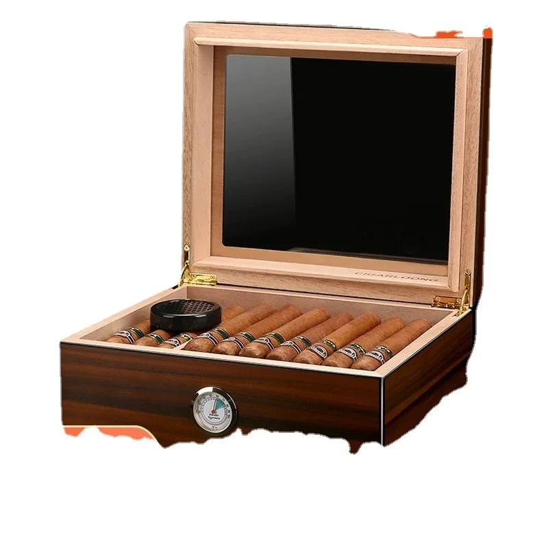 

Solon Humidor special portable Cuban cedar wood travel cigar humidor professional sealed moisture large capacity