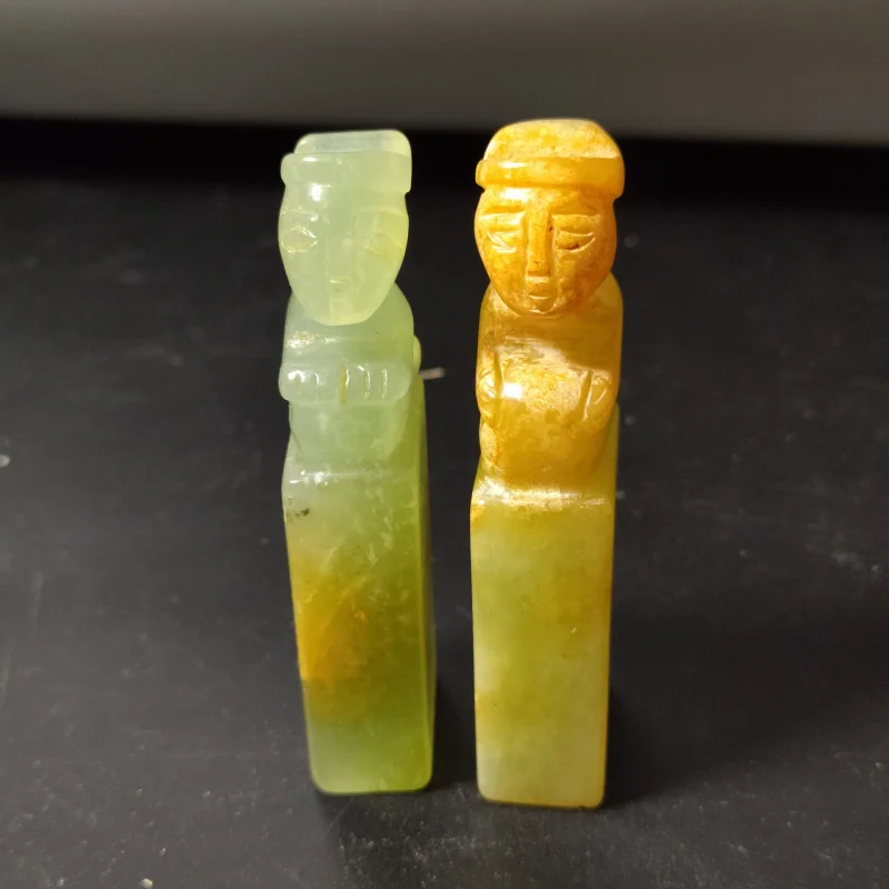 Supply Crafts Antique Xiuyan Jade Carving Noble Seal Hand Pieces Jade Seal Wholesale