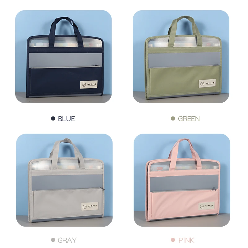 

Budget-Friendly Expandable File - Pink/Gray/Green/Blue, Holds A4, Bills & Notes!" (Color + affordability)