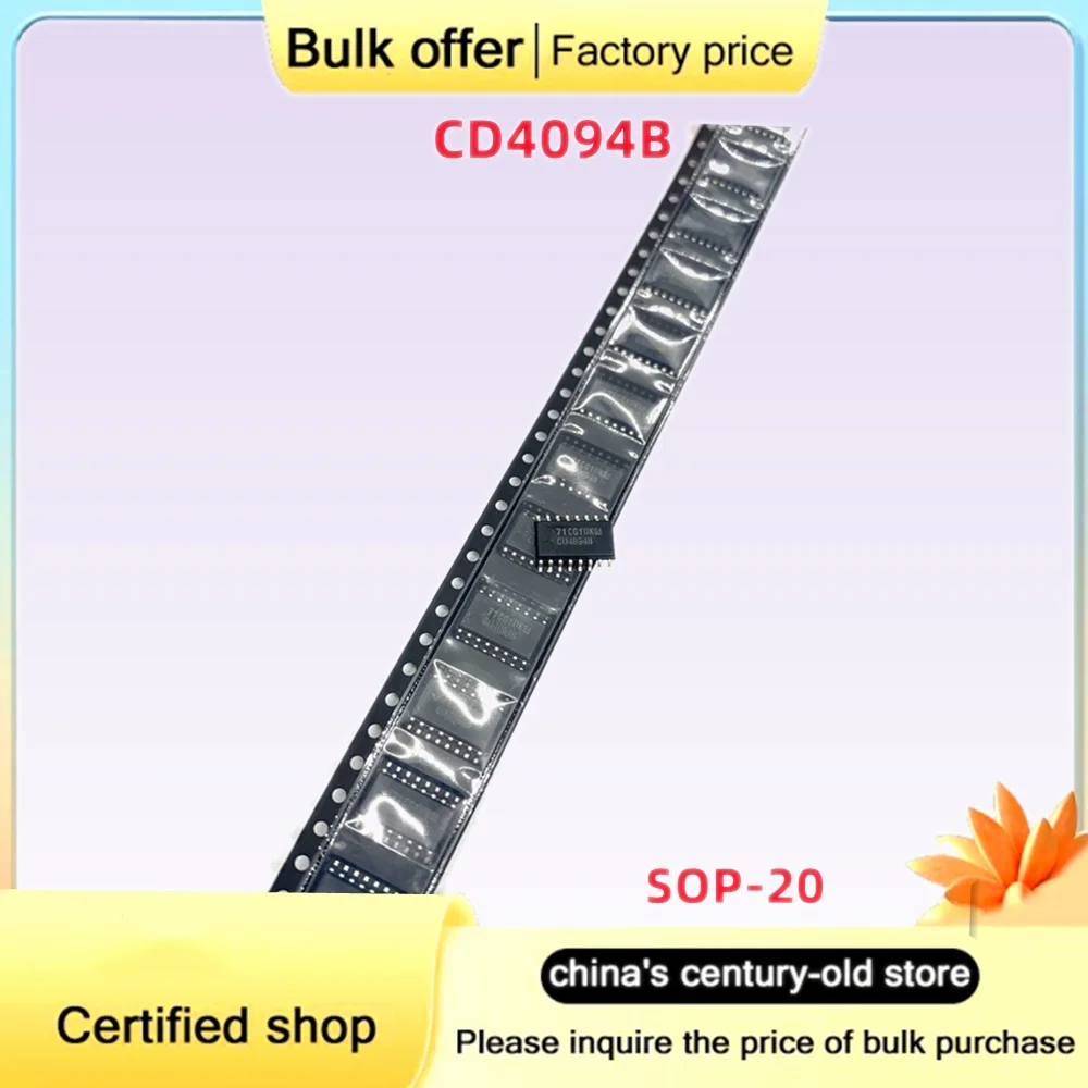 10PCS Original CD4094BNSR CD4094B SOP-16 Shift Register IC Logic Chip