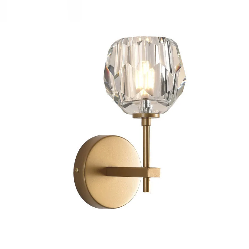 

Nordic postmodern minimalist villa hotel art creative crystal wall lamp