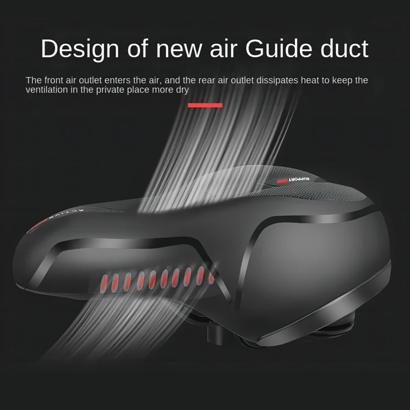 Hollow Breathable Bicycle Saddle for Men and Women,MTB Road Bike,Shock Absorbing,Comfortable,Big Butt,Bike Seat,Safety Warning