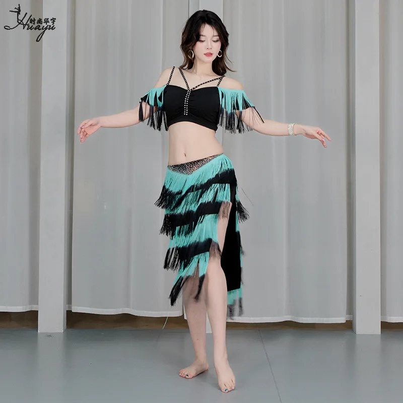 Belly Dance 2026 Spring Summer New Performance Costume Tassel Practice Outfit Oriental Dance Group Performance Dance Costume Set