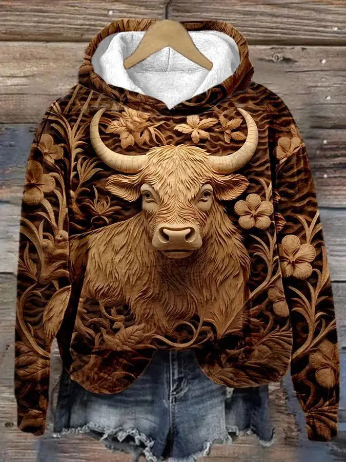 Mode vache Animal 3D impression sweats à capuche femmes sweat à capuche décontracté surdimensionné pull Y2K sweats à capuche hauts unisexe manteau vêtements