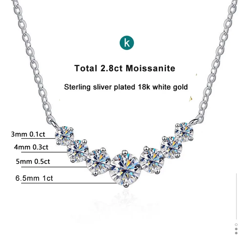 KNOBSPIN D VVS1 Halsketten mit Moissanit-Anhänger für Damen, trendiger Partyschmuck, GRA-zertifizierte Halskette aus 925er Silber vergoldetem Gelbgold