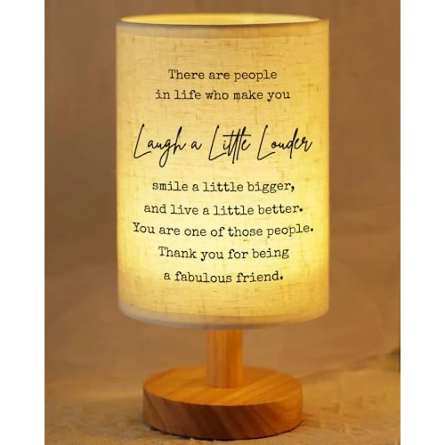 

Thank You Gifts for Women Men, Fabric Bedside Table Lamp Presents, Appreciation Thanksgiving Birthday Gifts for Boss, Teacher,