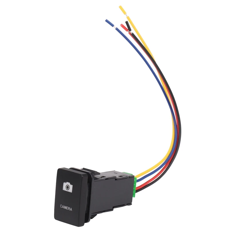 مفتاح إضاءة ليد أزرق لتويوتا لاندكروزر ياريس راف 4 ، تشغيل وإيقاف ، 12 فولت ، 33 × 22 ، أسود