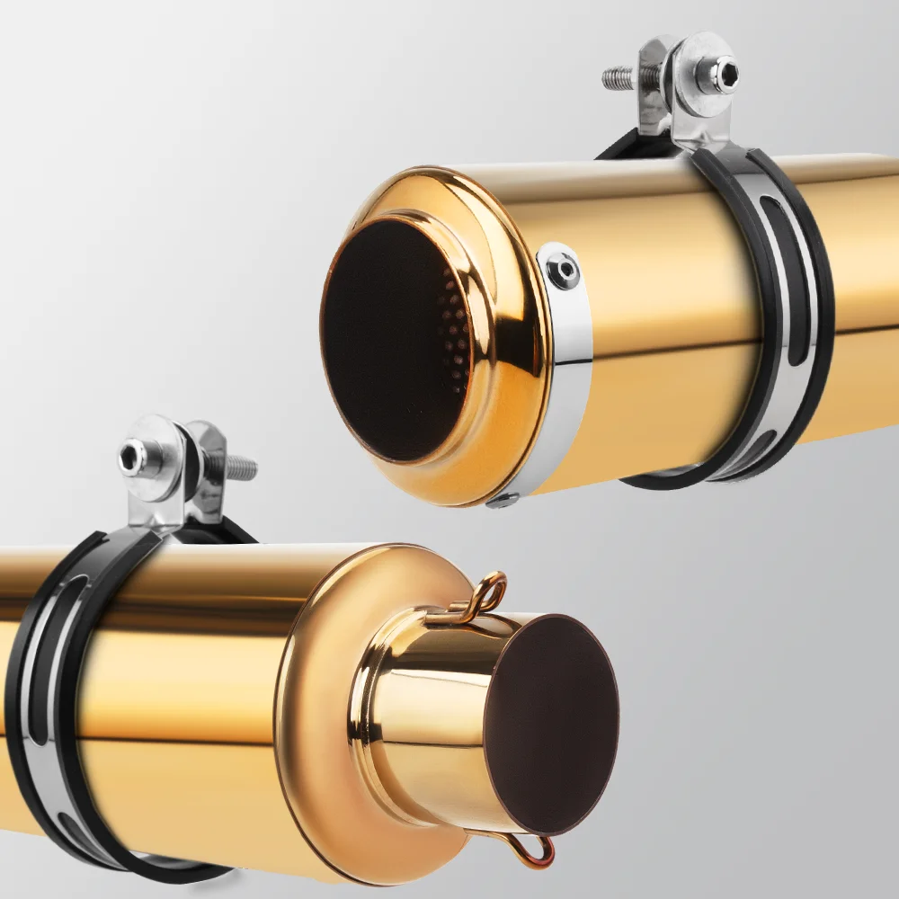 Motorcycle Exhaust Pipe 51mm Universal Caliber Golden Refit High Quality Lossless Installation Muffler Link Pipe