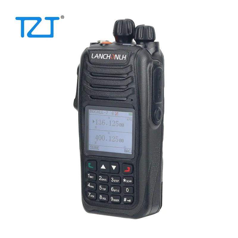 TZT Walkie Talkie Handheld Transceiver VHF UHF APRS Positioning w/ Flashlight For GPS Beidou HG-UV98/HG-UV78