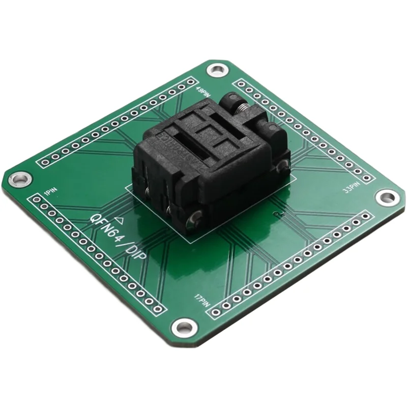 A45U Plastronics IC Test Adapter 64QN50S19090 - QFN64 To DIP, 0.5Mm Pitch, Perfect For 9X9mm IC Package Burn-In