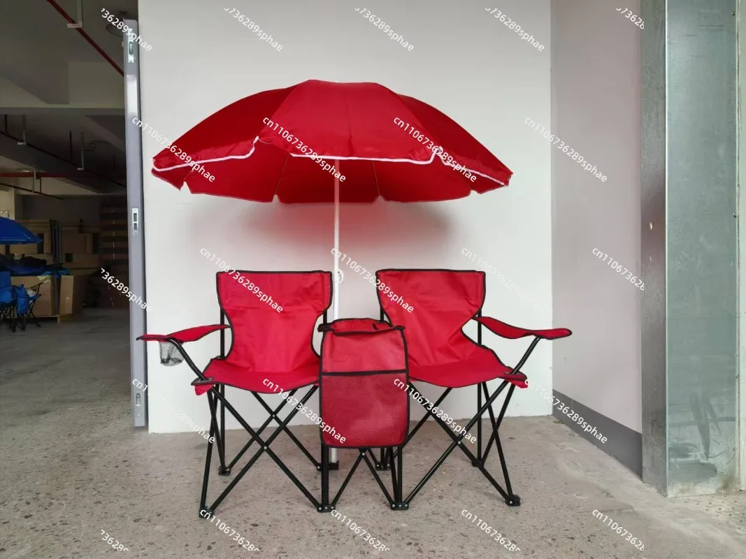 High Quality Outdoor Camping 2-person Chair Portable Folding Double Seat Camping Chair Set with Canopy