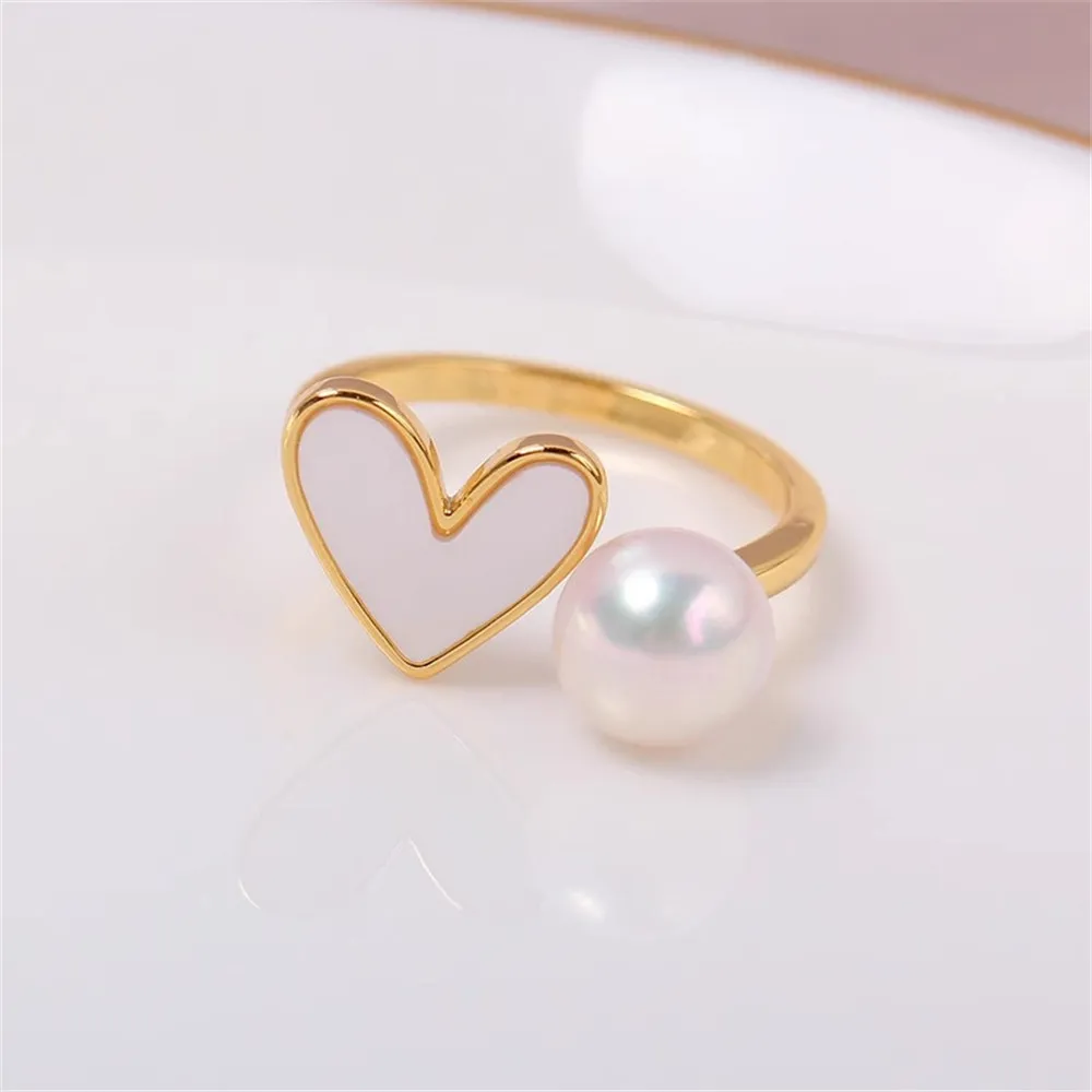 

1PCS Pearl Ring Settings Round Thick Adjustable Ring Settings Cabochon Blank Base DIY Jewelry Making Findings