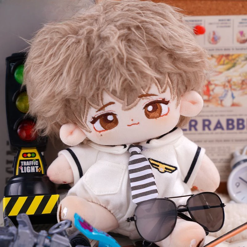 20cm cotton doll clothes for men, airplane climbing clothes for dolls