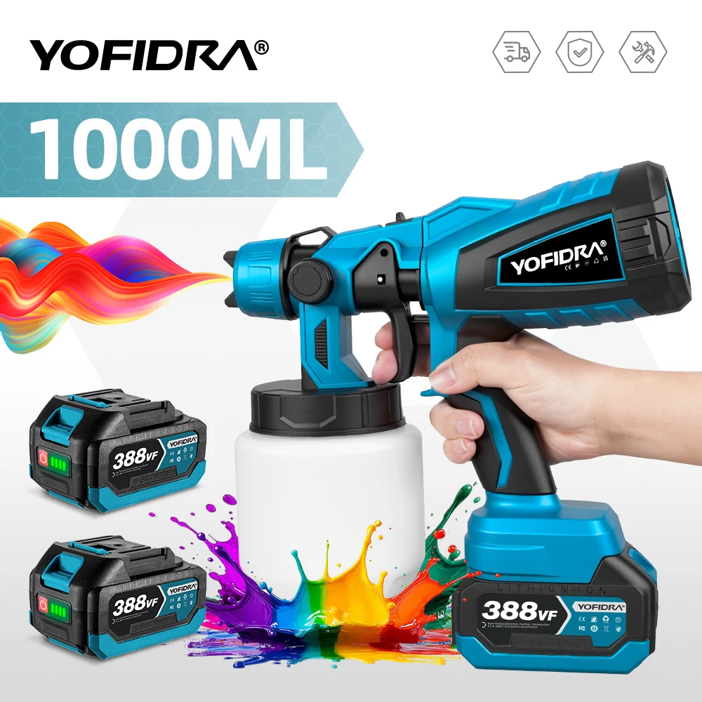 �y�Z�[�����zYOFIDRA 1000ML�d���X�v���[�K���A���͂ȃ|�[�^�u���y�C���g�X�v���[���[�A�R�[�h���X�Ƌ�R�[�e�B���O�G�A�u���V�A�}�L�^18V�o�b�e���[�s���Ή�