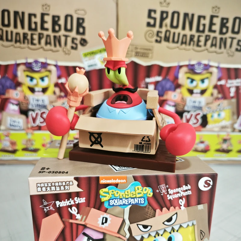سبونجبوب سكوير صندوق أعمى باتريك ستار Squidward مخالب الشجعان المرحلة ألعاب شخصيات الحركة سطح المكتب زخرفة شخصية أنيمي