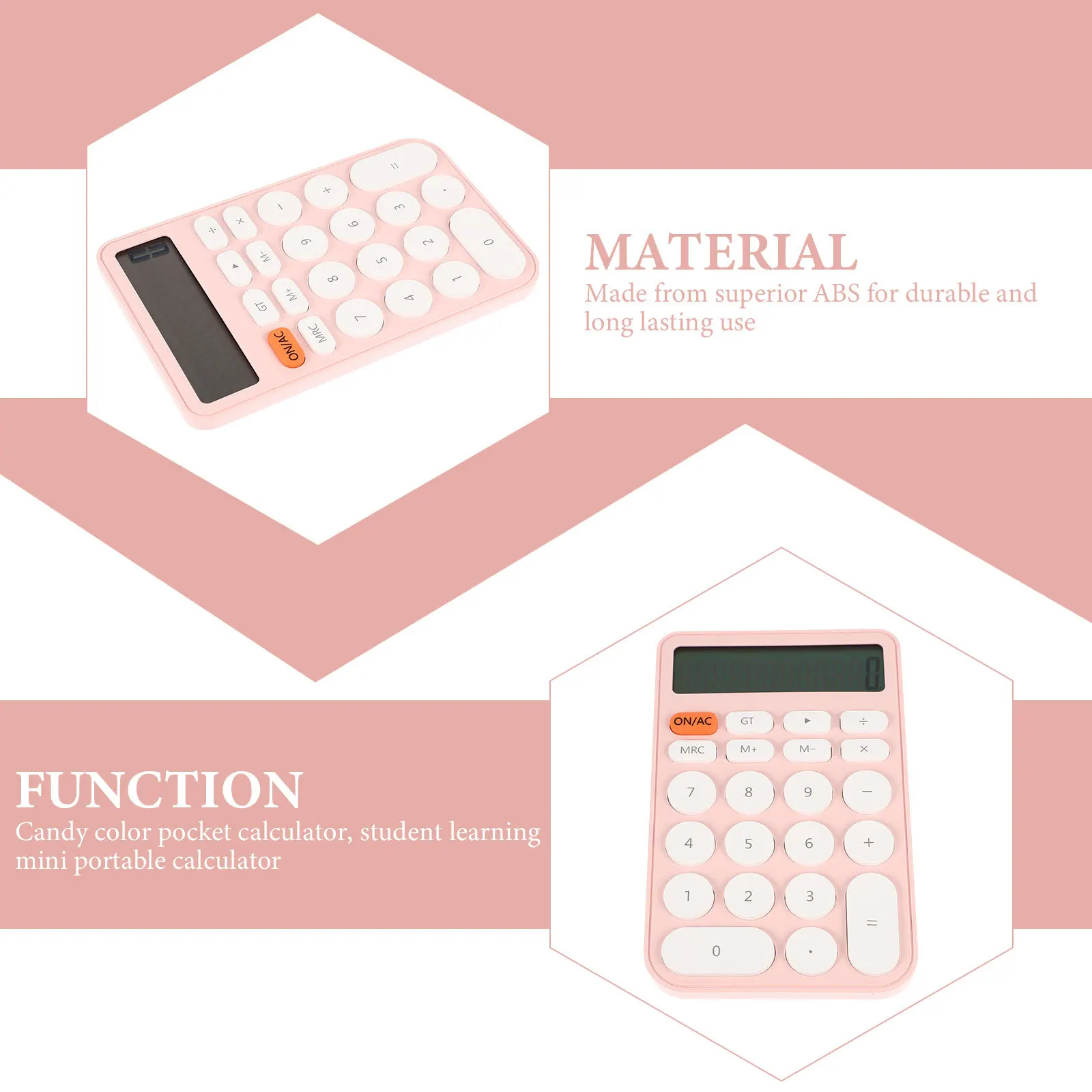 

Candy Color Pocket Plastic Small Student 4 Function Portable Electronic Calculator Decorative Lovely Adorable Colored Calculator