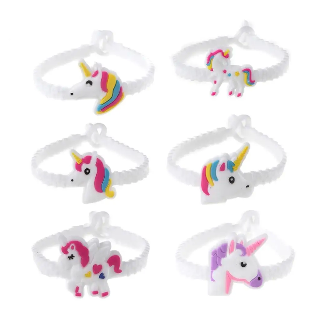

25 Pcs Rubber Bracelets Bracelet Silicone Wristbands Rubber Charm Cartoon Child Rainbow Design Gifts Accessories