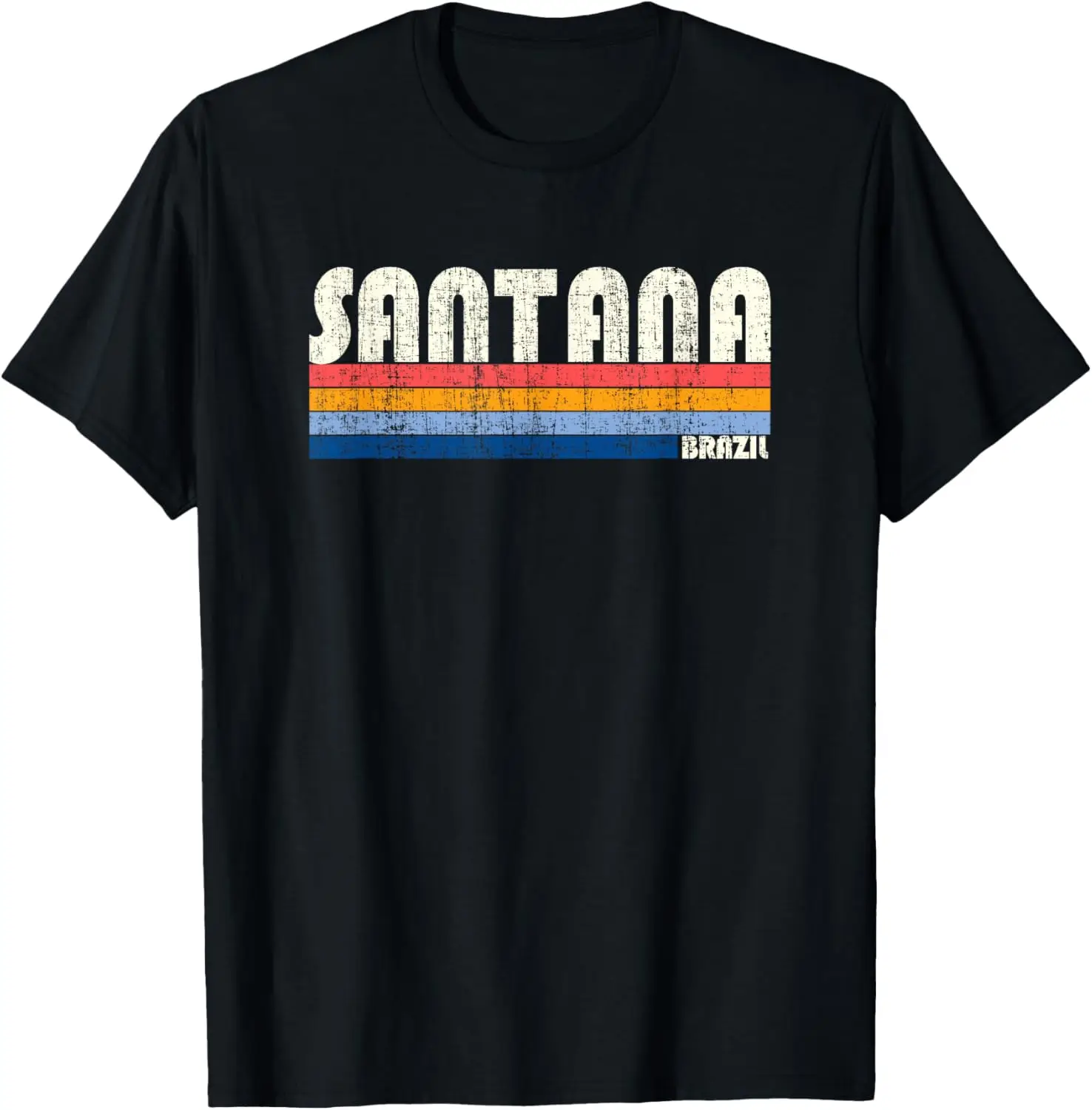 Retro Vintage 70S 80S Style Santana, Brazil T-Shirt 100% Cotton Trendy Y2K Short-Sleeve Tee – Soft, Quick-Drying, &