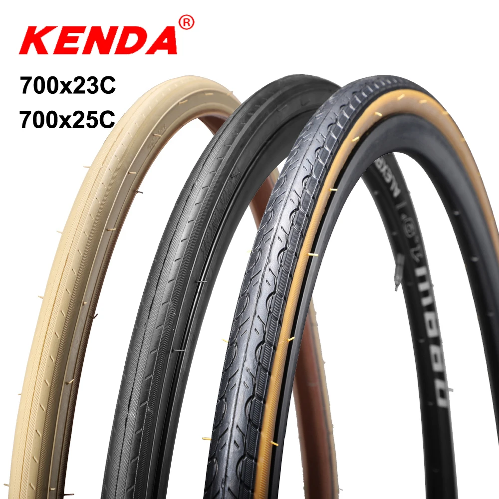 2pcs kenda bicycle tire 700x23C 700x25C road bike tires 700C beige black yellow wire bead ultralight high quality low resistance