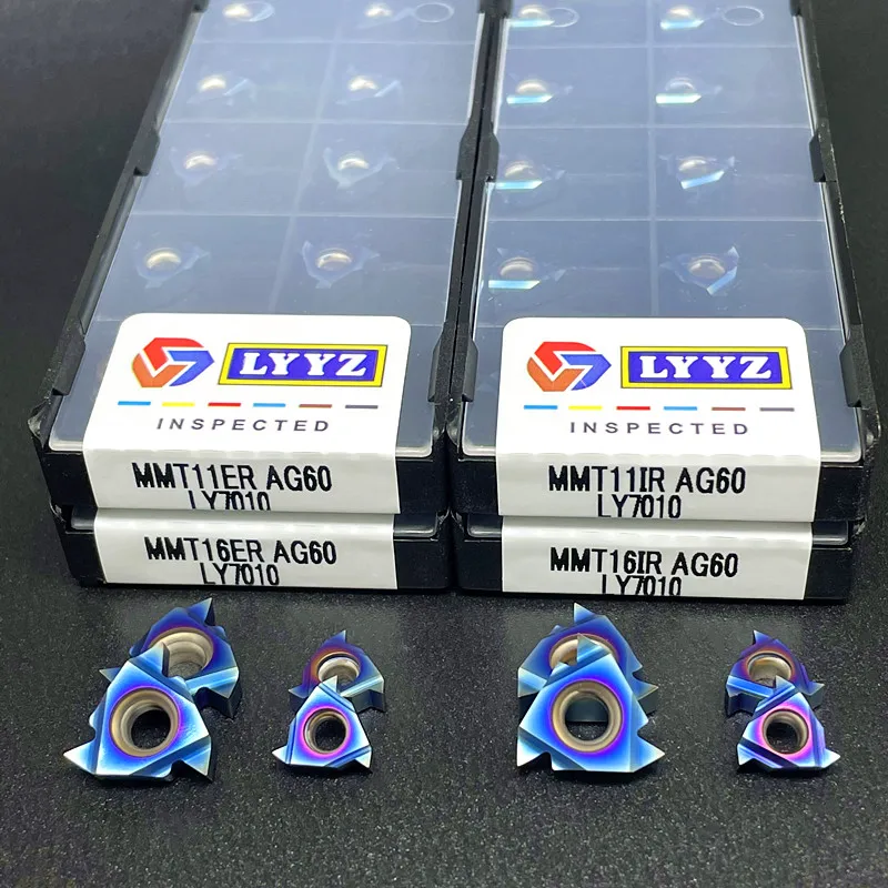 High quality MMT11IR AG60 MMT11ER  MMT16IR MMT16ER AG60 nano blue thread insert cemented carbide blade CNC tool blade 11IR AG60