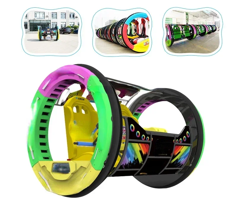 Hot sales technology Outdoor Amusement Park Rides Happy Double players 360 Degree Remote Control Rolling Car