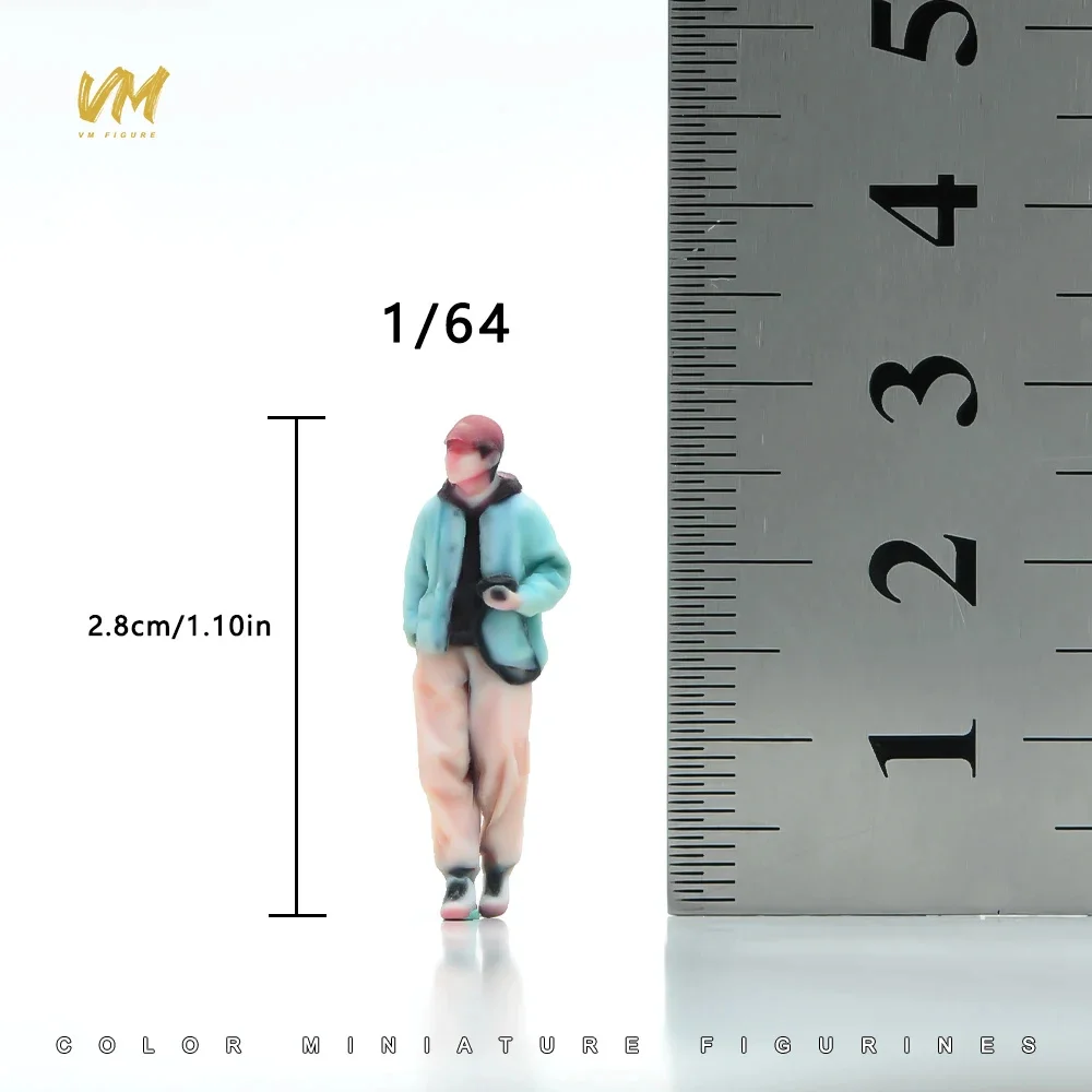 Miniaturfigur im Maßstab 1/64 Coole Business-Kleidung für junge Männer und Frauen 3D-Druck Mini-Puppe für Automodell-Dekoration und Ausstellung – Detail 27