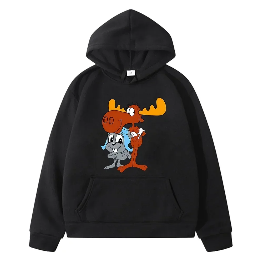 

Bullwinkle Printed Men Hoodies Kawaii Anime Cartoon Trendy Sweatshirt Y2k Sudadera Hoodie Pullover Male Autumn Winter Clothes
