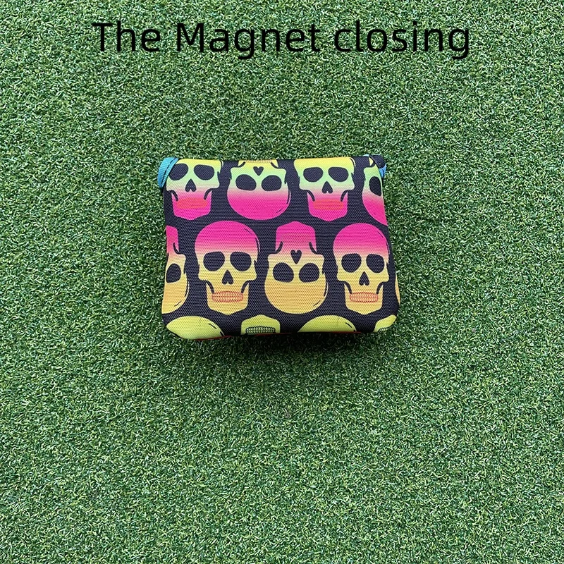 Colored Skulls Canvas Golf Woods Headcovers 135U Covers For Driver Fairway hybird Putter  Clubs Heads