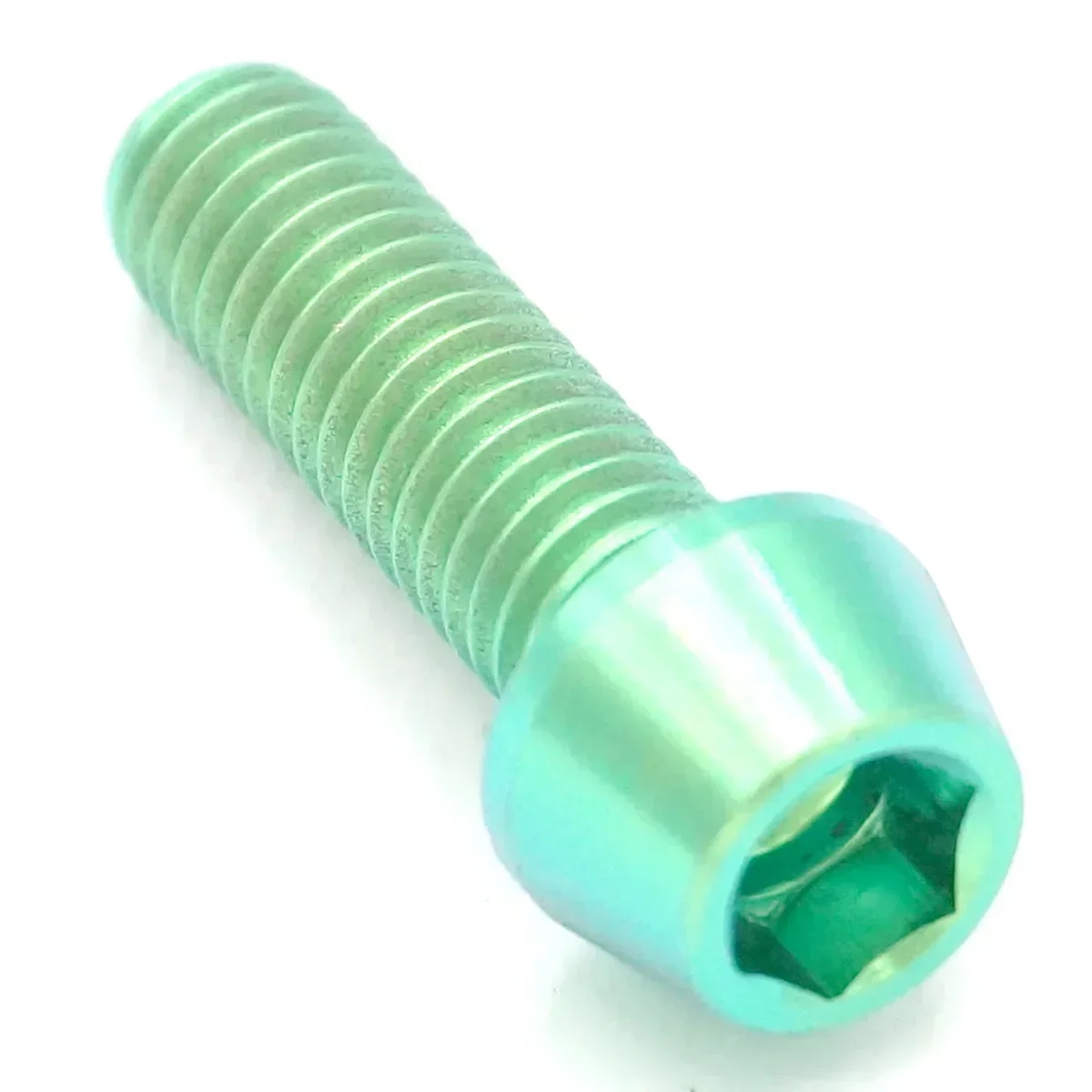 2pcs M6x1 TC4 GR5 Titanium Allen Hex Screw Taper Cone Head Bolts Bicycle Crank locked Disc Brake Mountain Bike