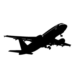 Car Sticker Funny Airplane Flying Is about To Take Off Transparent Vinyl Car Sticker Waterproof Sunscreen Decal PVC,18CM*9CM