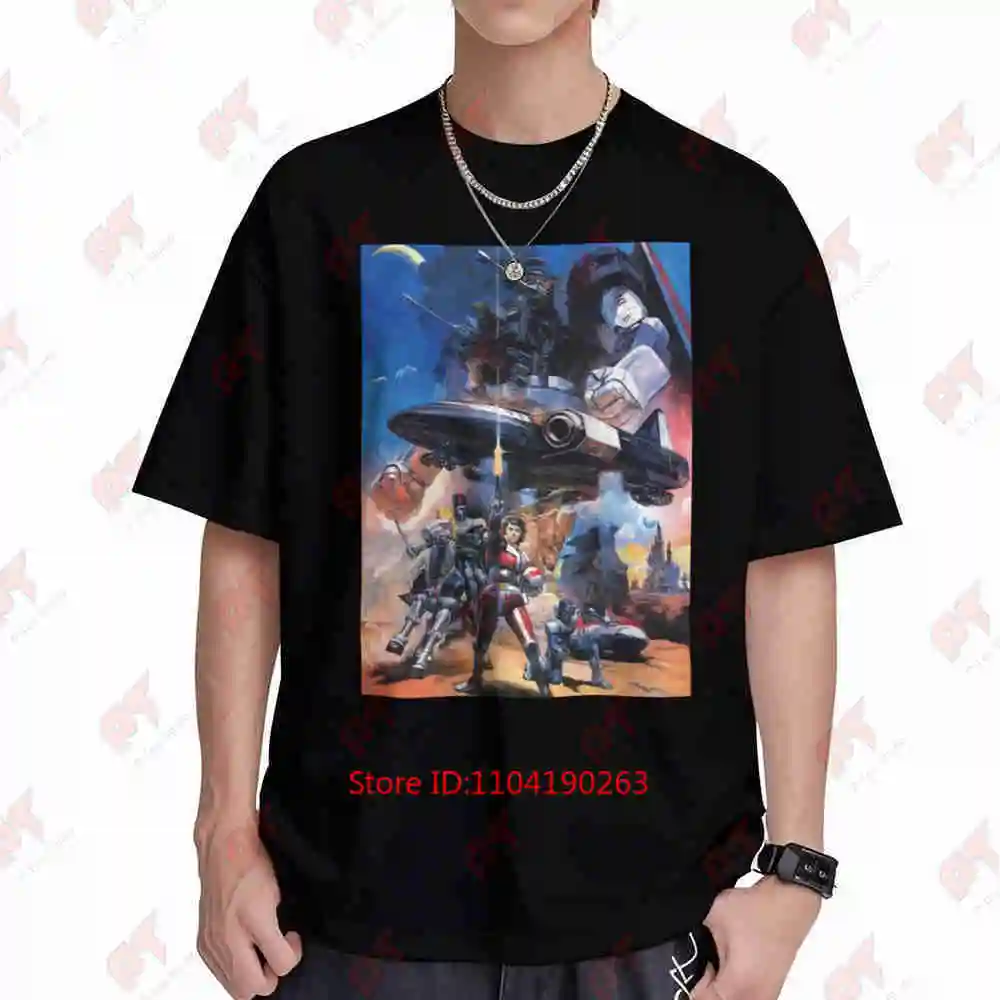 Saber Rider Poster HD Retro 80s Anime Short Sleeve Tee 100% Cotton T-Shirt