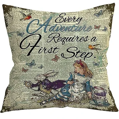 Decorative Pillowcase Vintage Art Inspirational Quotes Throw Pillowcase Gift Girl Room Sofa Decoration 45x45 pillow case