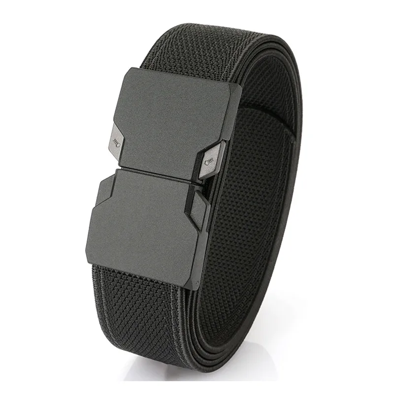 

Эластичный ремень 34 мм для мужчин, нейлоновый эластичный повседневный ремень, матовая металлическая пряжка, быстросъемный уличный ремень