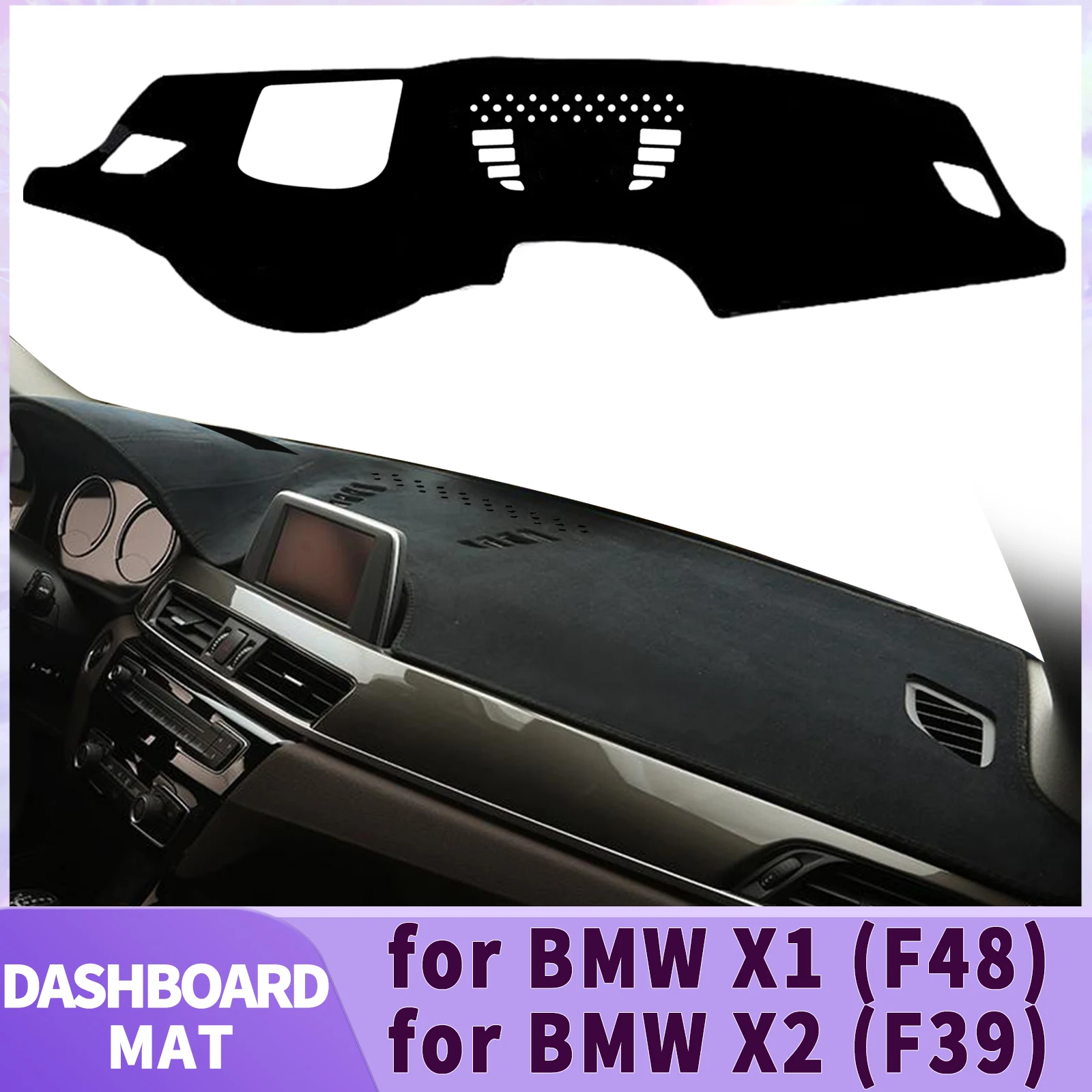 for BMW X1 (F48) 2016-2021 for X2 (F39) 2018-2022 Car Accessories Dashmat Dashboard Cover Pad DashMat Sunshade Protective Carpet
