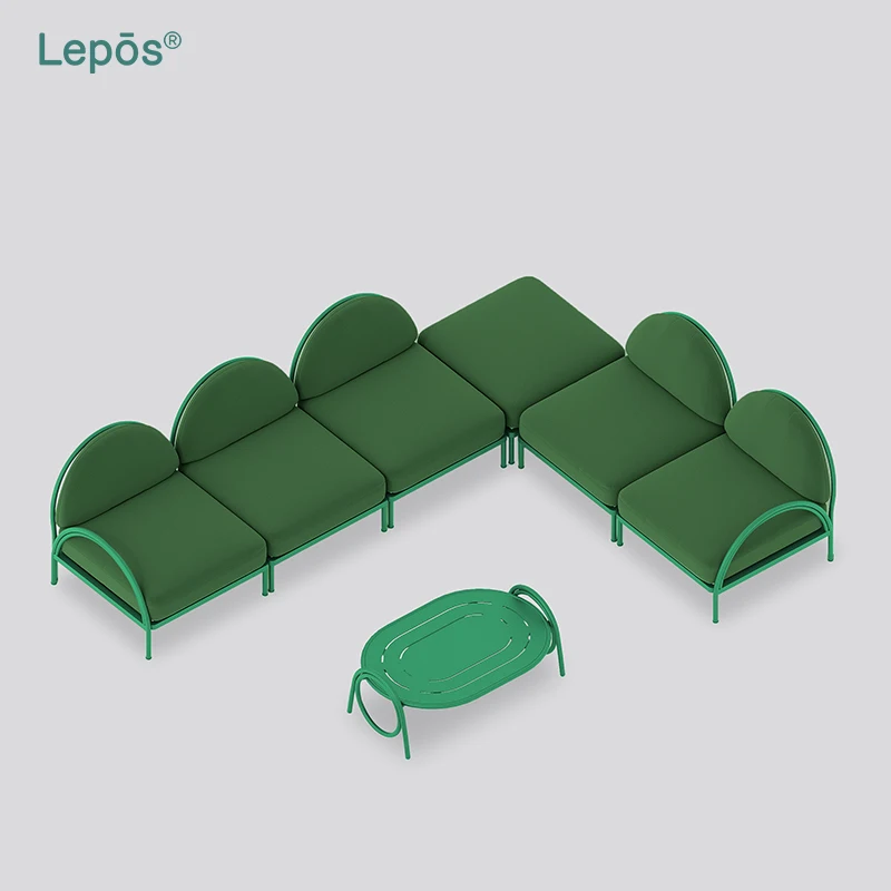 الأثاث الخارجي الحديثة أريكة حديقة فناء فيلا فناء وحدات الاقسام أريكة فاخرة فندق Resorts الألومنيوم طقم أريكة في الهواء الطلق