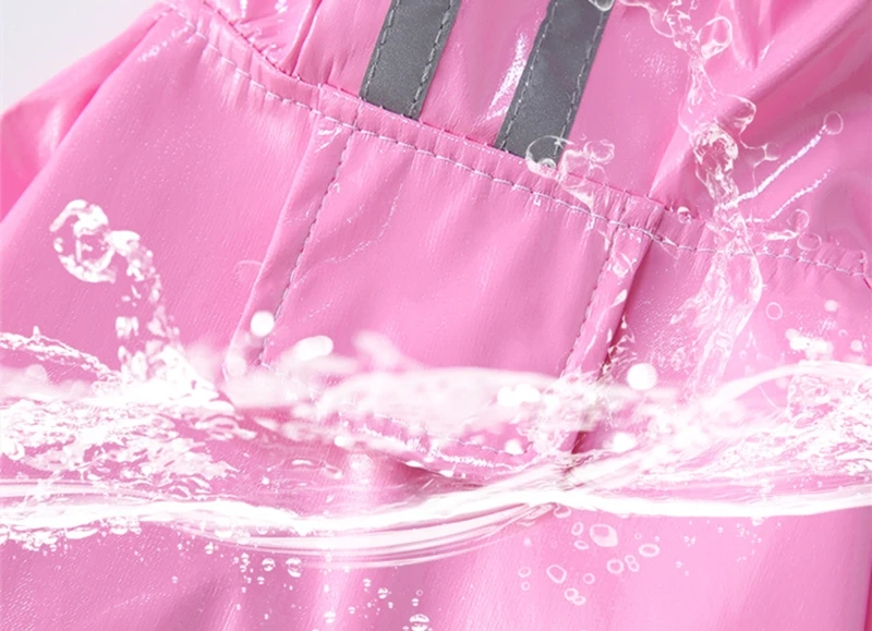 Hundekleidung mit Kapuze, Regenmäntel, reflektierender Streifen, Hunde-Regenmantel, wasserdichte Jacken, atmungsaktive Outdoor-Kleidung für Welpen, Regenmantel – Detail 9
