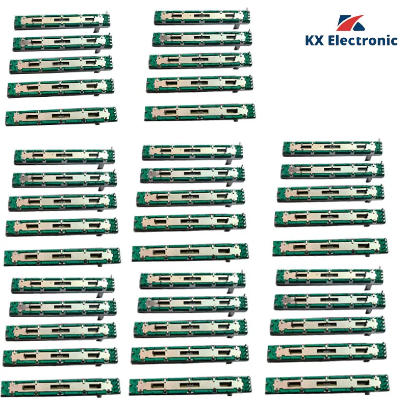 40Pcs 75MM Behringer Mixer Fader A10K A20K A50K B10K D10K Double Straight Slide Potentiometer Lot A103 B103 A203 A503 D103