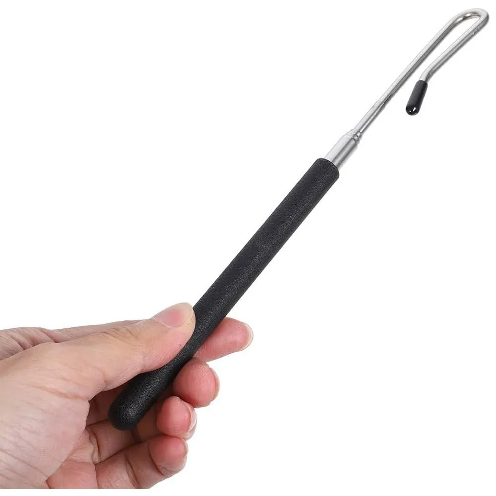 Stainless Steel Puppet Control Rod Anti-slip Handle with Soft Rubber Hook Telescopic Puppet Stick Hand Puppet Manipulator