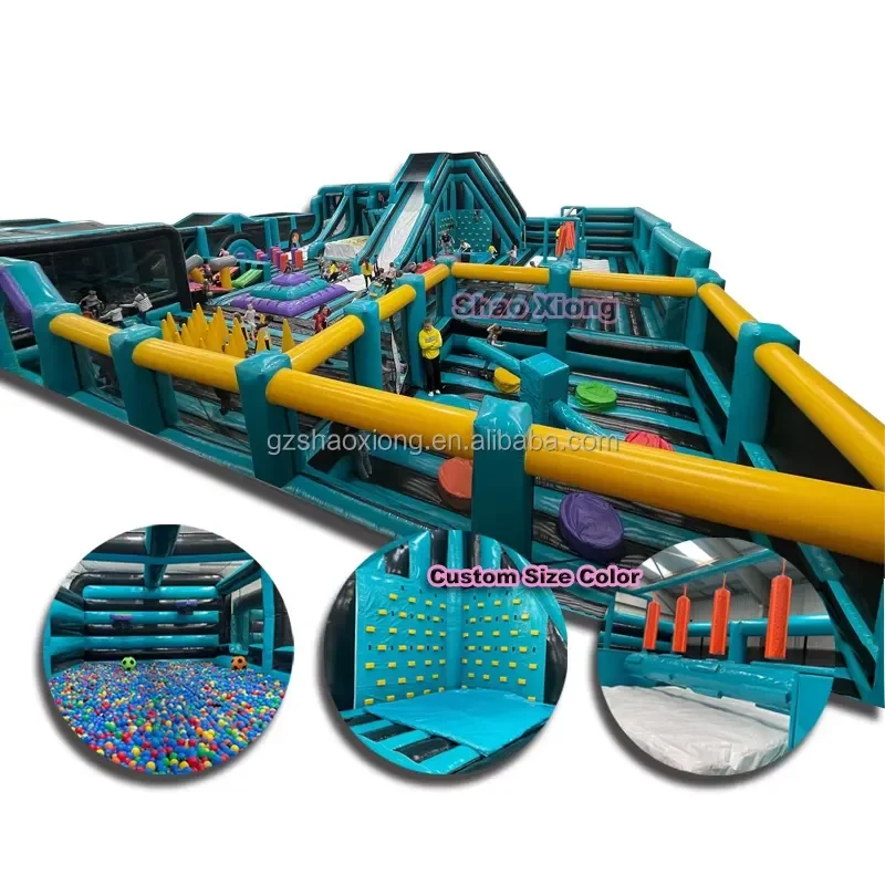 New Giant Inflatable Jumping Fun Obstacle Course Inflatable Park Amusement Games Trampoline Park Indoor Theme Park in