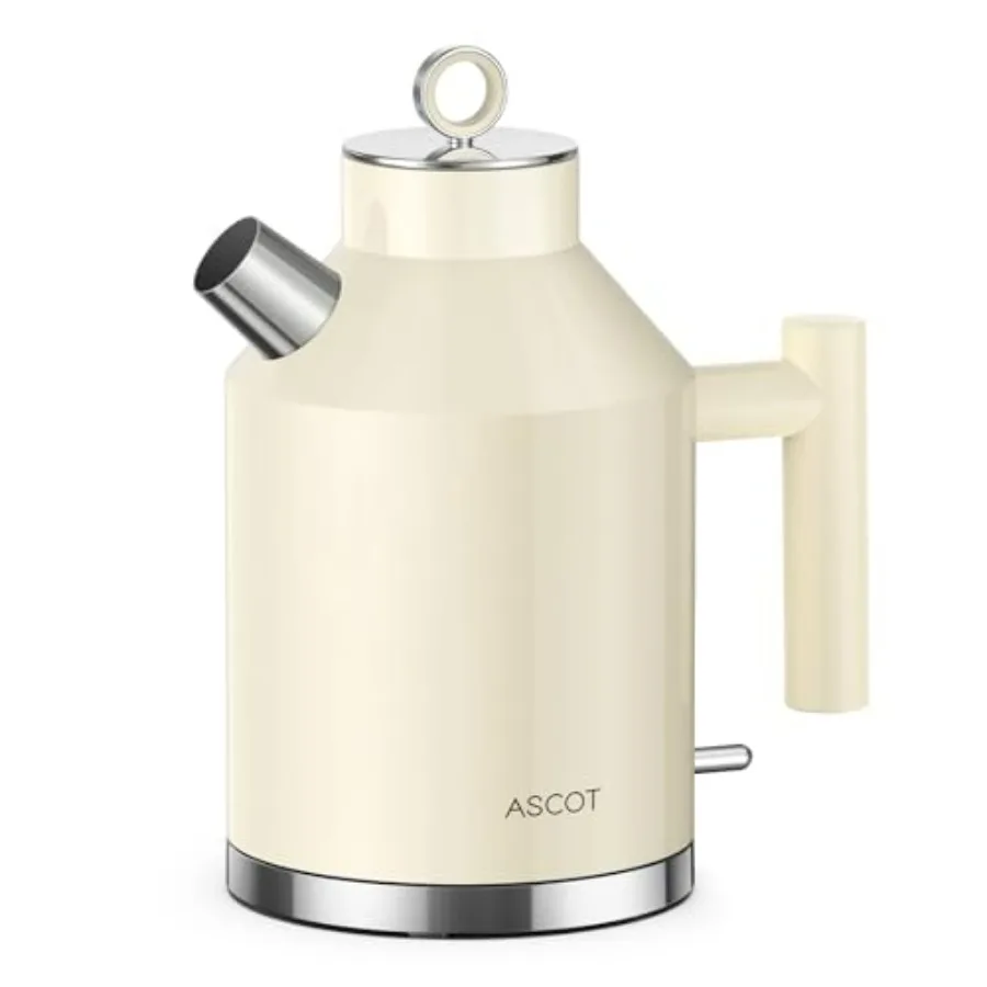 

Электрический чайник 1.5 л, 1500 Вт, ретро-дизайн, с автоматическим отключением и защитой от выкипания, цвет кремовый