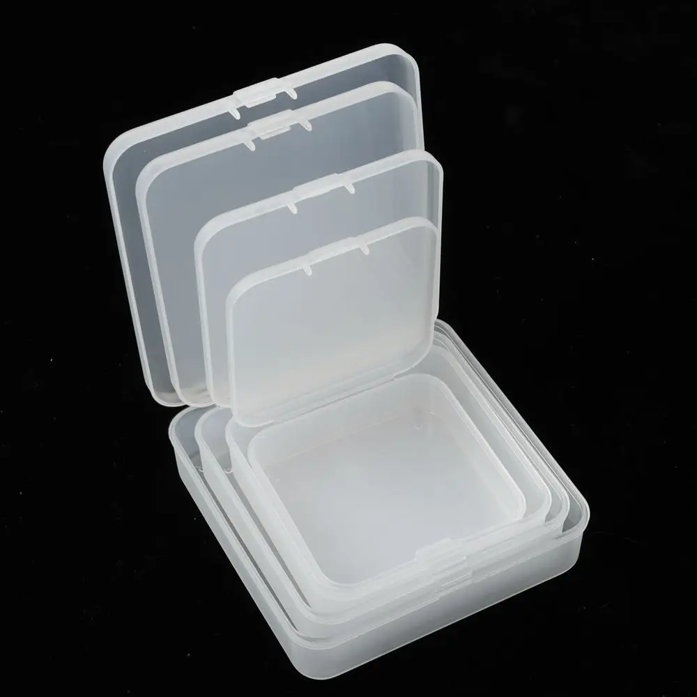 Square Plastic Transparent Storage Box Jewelry Beads Container Box Small Items Sundries Organizer CaseFishing Tools Accessories