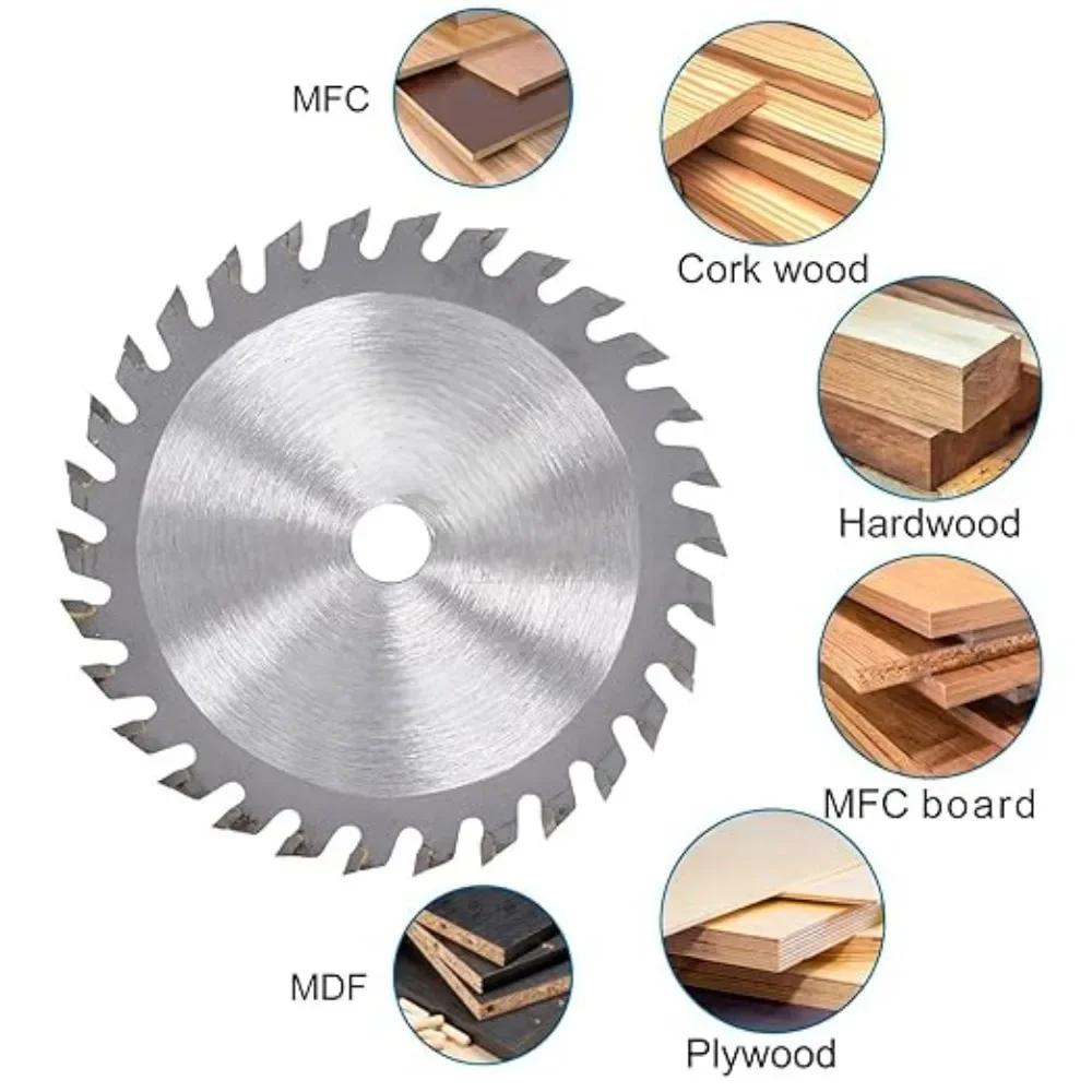 1-20 peças 4/5 polegadas lâmina de serra circular com ponta dupla face 30/40 dentes disco de corte para madeira plástico metal carboneto
