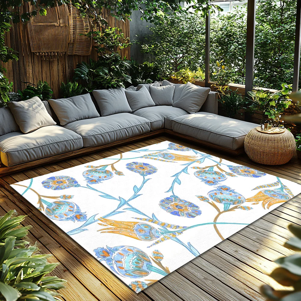 Turkish Kilim Rug Vintage Area Rug Bohemian Floor Decor Traditional Pattern Non Slip Doormat Home Decor Gift Unique Design Moder