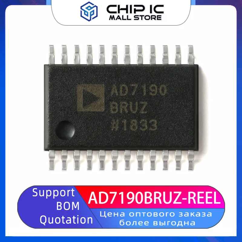 

AD7190BRUZ-REEL Package TSOP-24 24-bit Σ-Δ Analog-to-digital Converter (ADC) 100% New Original Stock