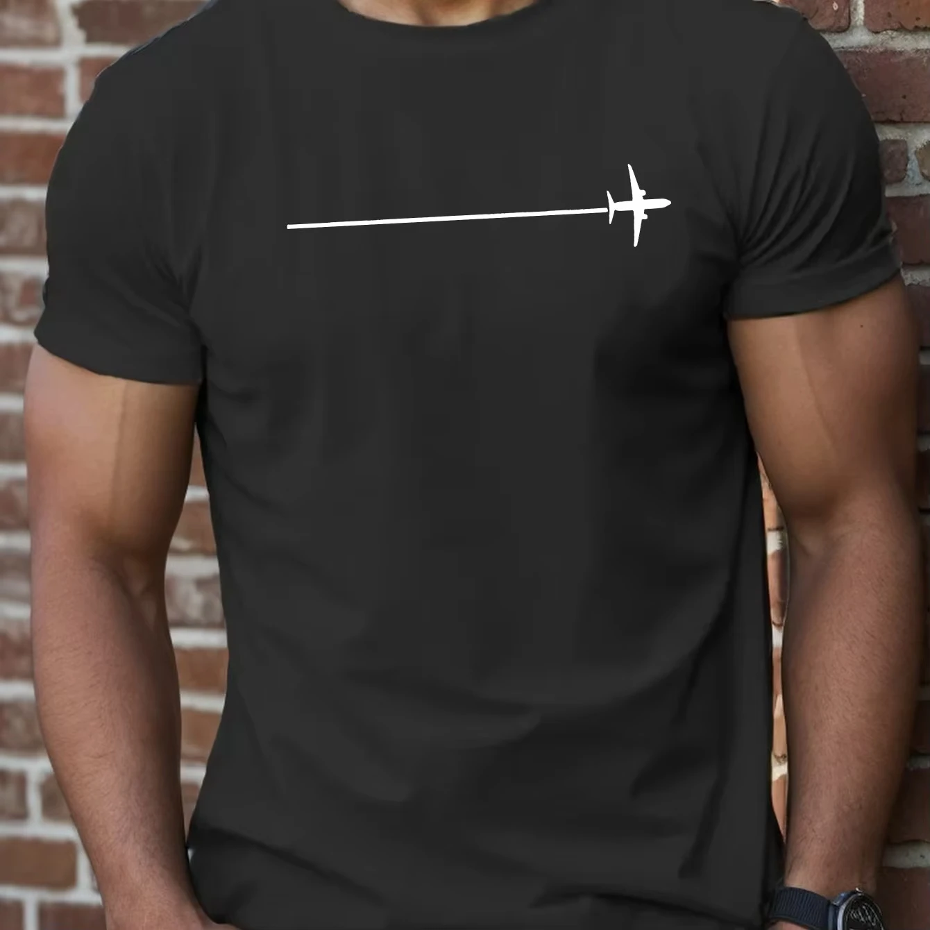 HOT SALE Men's Summer Soft Comfortable Cotton Fashion Casual Casual Minimalist Plane Design Round Neck Short-sleeved T-shirt Top
