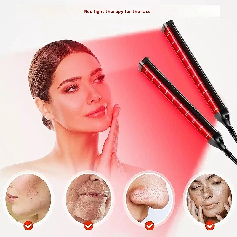 5 Heads Red Infrared Light Therapy Devices with Stand, 660nm and 850nm LED Near Infrared Light for Full Body, Face, Skin, Muscle
