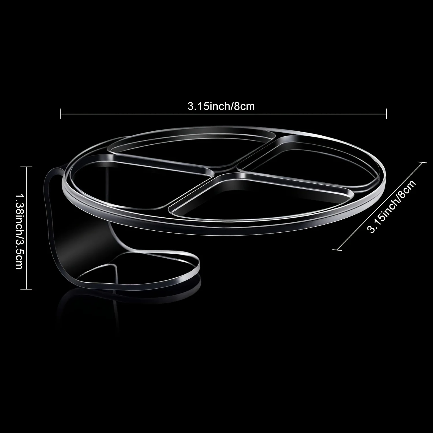 1pc Acrylic Makeup Palette,Foundation Mixing Tray w/ Spatula,Clear Hand-held Tool for Beauty Salon & Nail Art Color Cream Mixing
