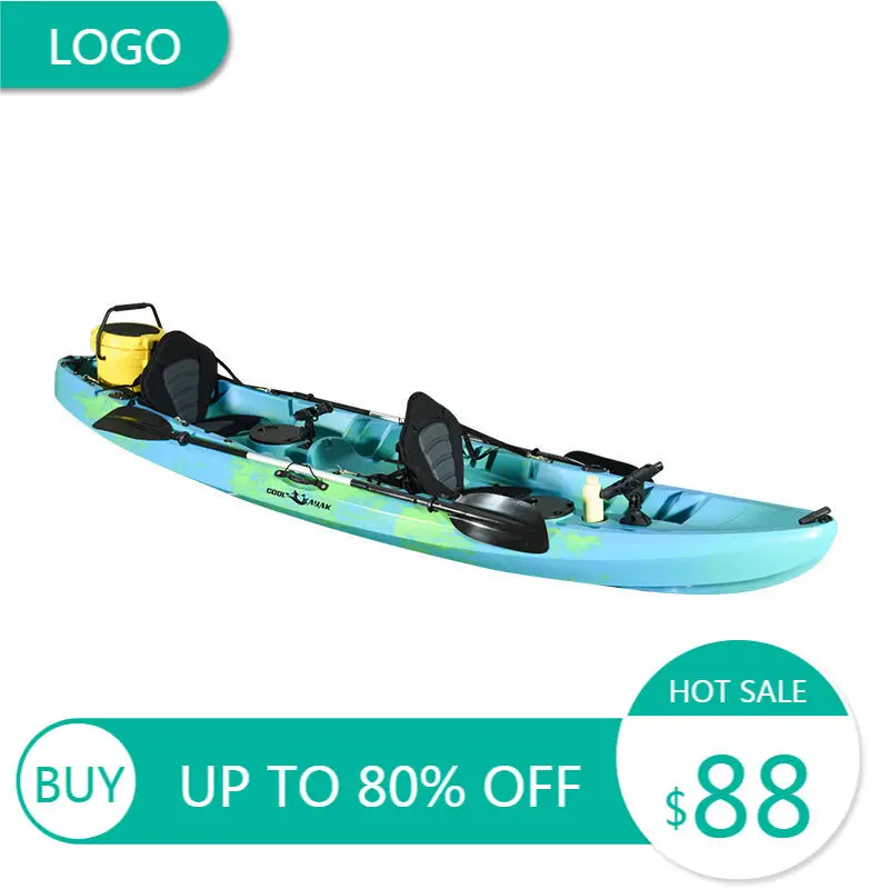 2‑Person Hard‑Shell Tandem Kayak Kuer Oceanus Double‑Seat Custom Logo Available For Fresh‑Salt Water Paddling
